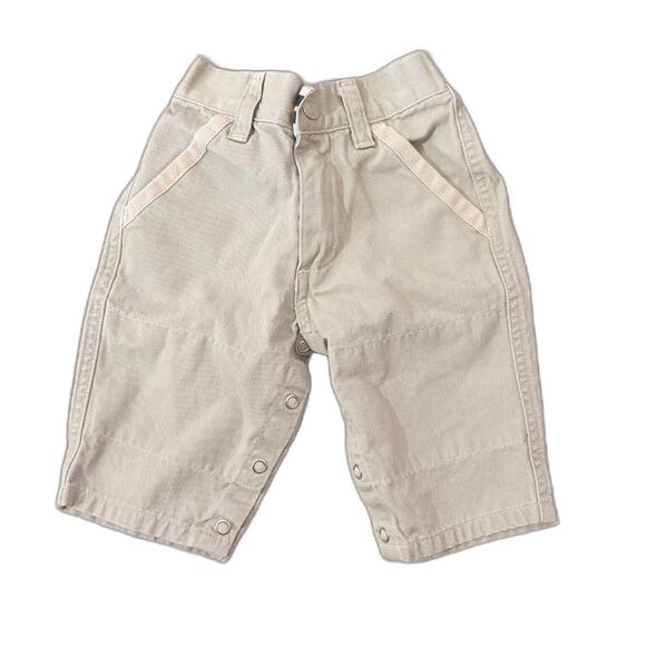 Ralph Lauren Infant Khaki Utility Pants with Snap Buttons Preppy Size S (3–6M) - Picture 1 of 4